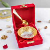 Unique, beautiful German silver-gold-plated bowl, Wedding Gift, Return Gift, Festival & Occasional Gifts Anniversary Gift, Personalize Gift